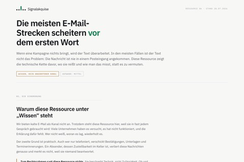 Was kalte E-Mail bricht, bevor der Text es tut